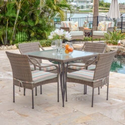 Garden Terrace Outdoor Wicker Dining Arm Chair